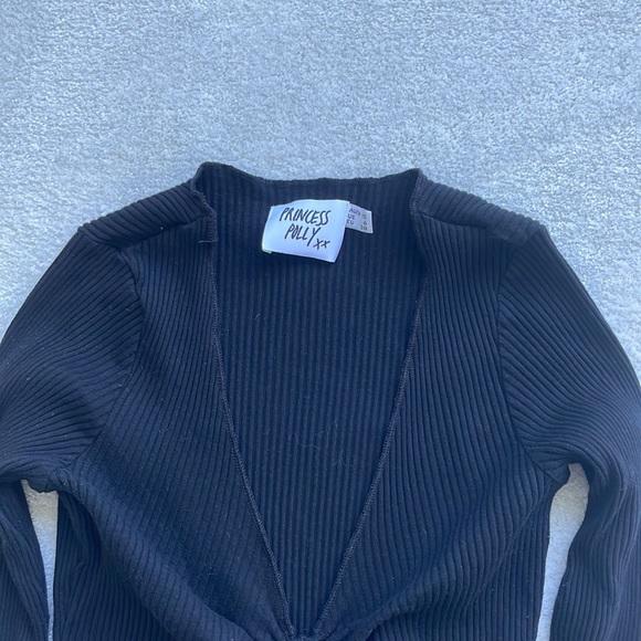 NWOT Princess Polly Pinch Me Top Black - Picture 3 of 9